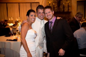 DJ Kevin Redford (on the Right) with Bride and Groom August 2012